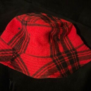 Ralph Lauren Black and Red Plaid Hat